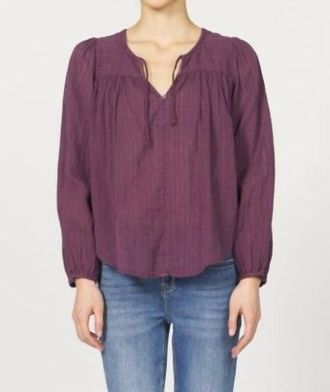 Dear John Denim Alessia Long Sleeve Blouse In Fig