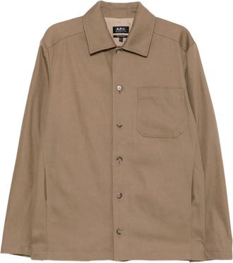 A.P.C. Jeffray jacket - men - Cotton/Wool/Cotton - M - Brown