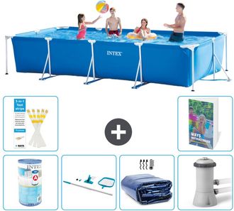 Intex Piscina Con Estructura Rectangular - 450x220x84 Cm - 7-piezas S20