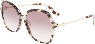 Longchamp Womens 57 mm White Sunglasses LO705S-404