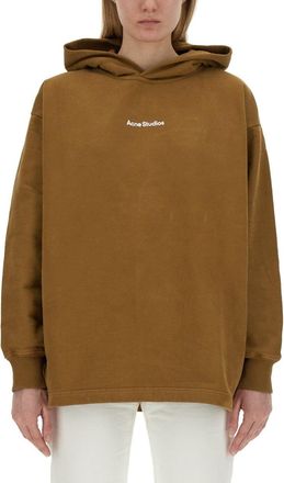 Acne Studios Relaxed-Fit Brown Sweatshirt With Subtle Logo