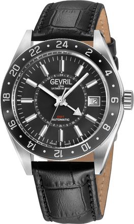 Gevril Group Belmont GMT Automatic Black Dial Mens Watch 42200L