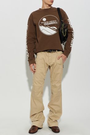 Dsquared2 Logo Trousers, Mens, Beige