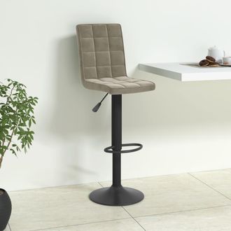 vidaXL Taburete De Cocina De Terciopelo Gris Claro Vidaxl