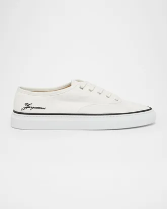 Jacquemus Men & apos;s Les Fefe Canvas Low-Top Sneakers