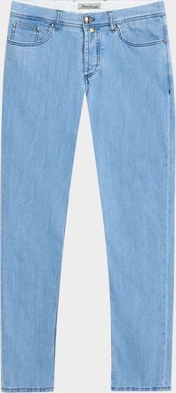 Sartorio Mens Light-Wash Denim Jeans