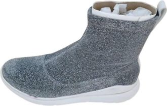 FitFlop Womens Loosh Luxe High Top Sneakers In Silver
