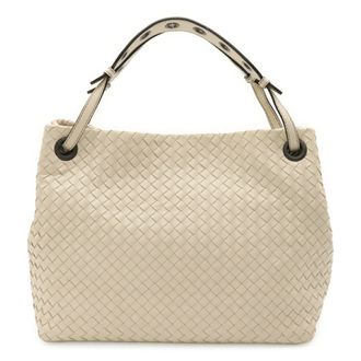 Bottega Veneta Ivory Intrecciato Shoulder Bag Tote Bag (Pre-Owned)