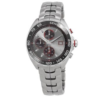Tag Heuer Pre-owned Tag Heuer Formula 1 X Senna Chronograph Automatic Grey Dial Mens Watch CAZ201D.BA0633
