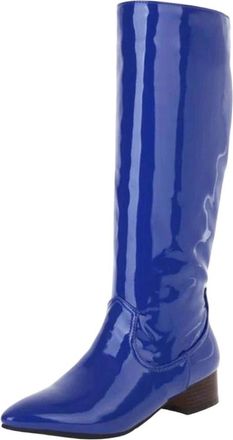 Generic Womens Knee High Boots Lady Pointed Toe Chunky Heels