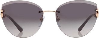 Bulgari Grey Gradient Cat Eye Ladies Sunglasses BV6166B 20148G 60