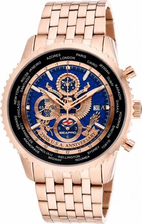 Seapro Mens 250th Anniversary Meridian Limited Edition Timepiece Blue Dial Watch