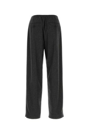 Jil Sander Mens Graphite Flannel Pant 013 Exterior: Cotton Pantaloni Trousers