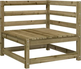 vidaXL Sof&aacute; Esquinero De Jard&iacute;n Madera De Pino Impregnada 70x70x67 Cm Vidaxl
