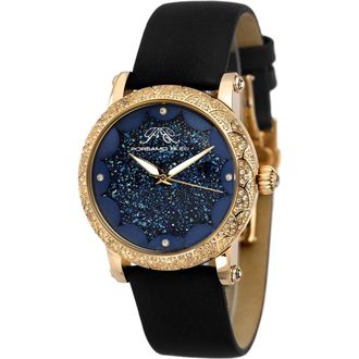 Porsamo Bleu Porsamo Bleu Genevieve Topaz & Crystal Watch, 38mm in Black-Gold-Blue at Nordstrom Rack