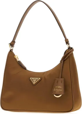 Prada Re-Nylon Shoulder Bag - Camel