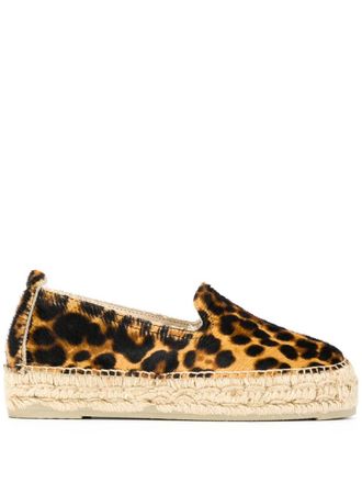 Maneb&igrave; leopard pattern espadrilles - Brown