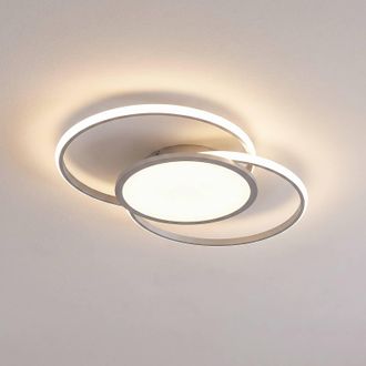 Lucande Lucande L&aacute;mpara De Techo Led senne En Gris Metal