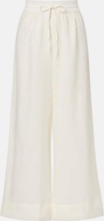 Polo Ralph Lauren Cropped linen and cotton wide-leg pants