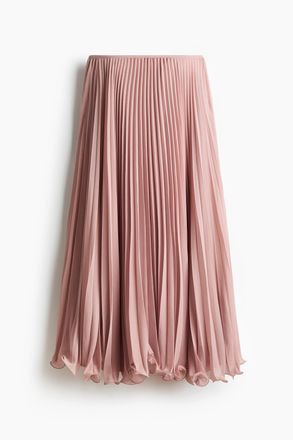 H&M Zarter Faltenjupe - Mattrosa