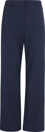 Department Five Blue Charm Elastic-Back Cotton Palazzo Pants