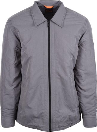 Boss Orange by Hugo Boss Mens Leejay Overshirt Open grey Cotton - Size X-Large