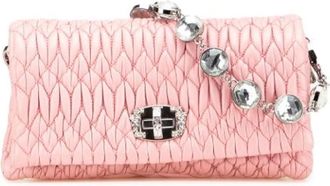 Miu Miu Pre-owned Cross Body Bags, female, Pink, Size: ONE SIZE Pre-owned Leather shoulder-bags