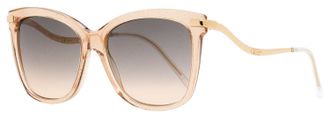 Jimmy Choo London Rectangular Frame Sunglasses - Beige