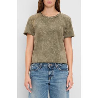 Michael Stars Jackie Raw Edge Crewneck T-Shirt in Caper at Nordstrom, Size X-Small