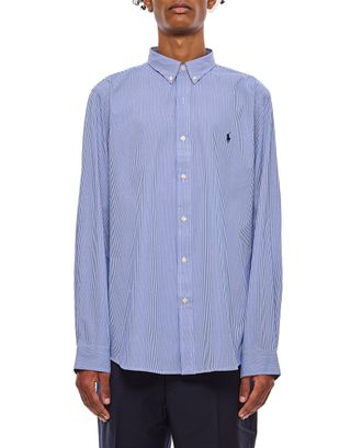 Polo Ralph Lauren Light Blue Long Sleeve Sport Shirt with Embroidered Logo