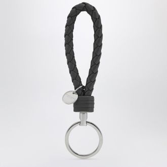 Bottega Veneta Portachiavi grigio in Intrecciato