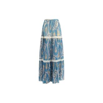 Etro Gonna lunga in seta con stampa - - Skirts - Donna - Multicolore - M