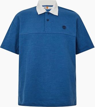 Timberland Mens Textured Collared Neck Short Sleeve Polo Shirt - Navy - Size: 40