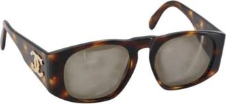 Chanel Pre-owned Accessories, female, Brown, Size: ONE SIZE Pre-owned Plastic Sunglasses