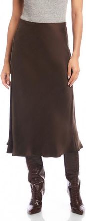 Fifteen Twenty Brielle Side Slit Midi Skirt in Brown at Nordstrom, Size X-Large
