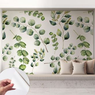 Tulup Carta Da Parati Autoadesiva - Impermeabile - Murale Da Parete - Decorazione Murale - Foglie Verdi 208x146 Cm
