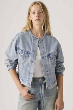 Levi's Chaqueta Trucker Collarless Shrunken 90s - Mujer - XS - Azul / Rural View