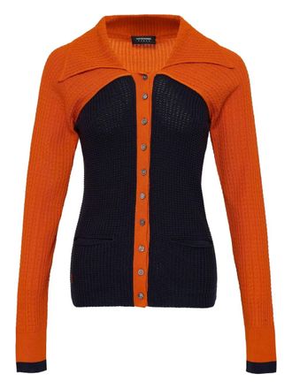 Kiko Kostadinov Rover panelled cardigan - Red