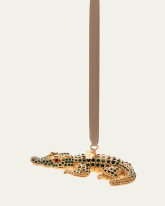 L'OBJET Crystal-Embellished Crocodile Christmas Ornament