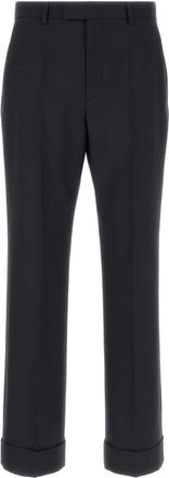 Valentino Garavani Navy Blue Wool Pant