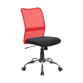 Serena Serena - Silla De Oficina Bomaderry, Silla De Trabajo De Malla, Asiento De Oficina Ergon&oacute;mico, Cm 57x46h90/100, Negro Y Rojo