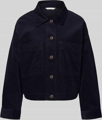 Tom Tailor Regular Fit Cordblazer aus Baumwoll-Mix in Dunkelblau, Größe 34