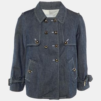 Moschino Moschino Cheap and Chic Blue Denim Double Breasted Jacket L