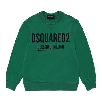 Dsquared2 Crewneck Sweatshirt - male - Dsquared2 - Kids Sweatshirts - Green - 10 Y - Kids