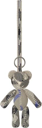 Burberry Knit Tom Keychain - Burberry - Cotton - Neutral - Grey