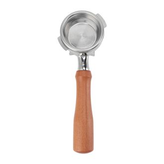 OEM Portafiltro De Caf&eacute; De Acero Inoxidable De 58 Mm Con Doble Boquilla Y Mango De Madera Desmontable Para M&aacute;quinas Nuova