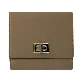 Fendi Pre-owned Wallets, female, Beige, Size: ONE SIZE Pre-owned Peekaboo Selleria Leather Wallet