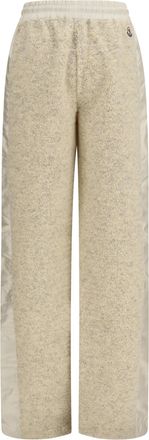 Moncler Teddy-Effect Fleece Joggers - White