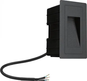 Paulmann Aplique De Pared Led Negro Cuadrado Empotrado