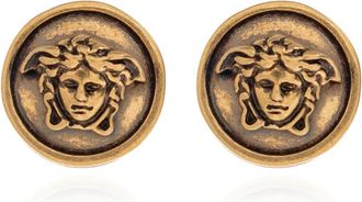 Versace Medusa 95 Oorbellen - unisex - Oorbellen - Geel - ONE Size - Satijn - Accessoires